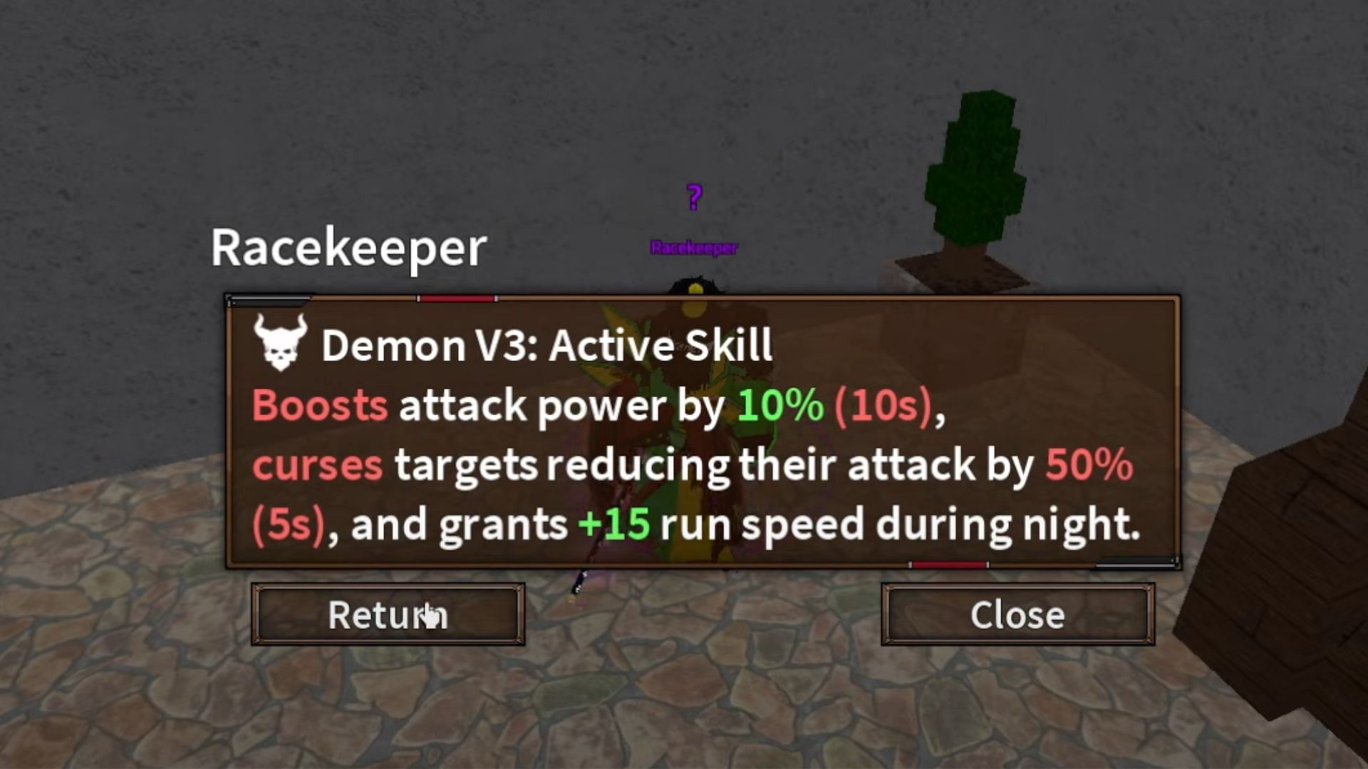 Demon V3 skills (Image via Roblox)
